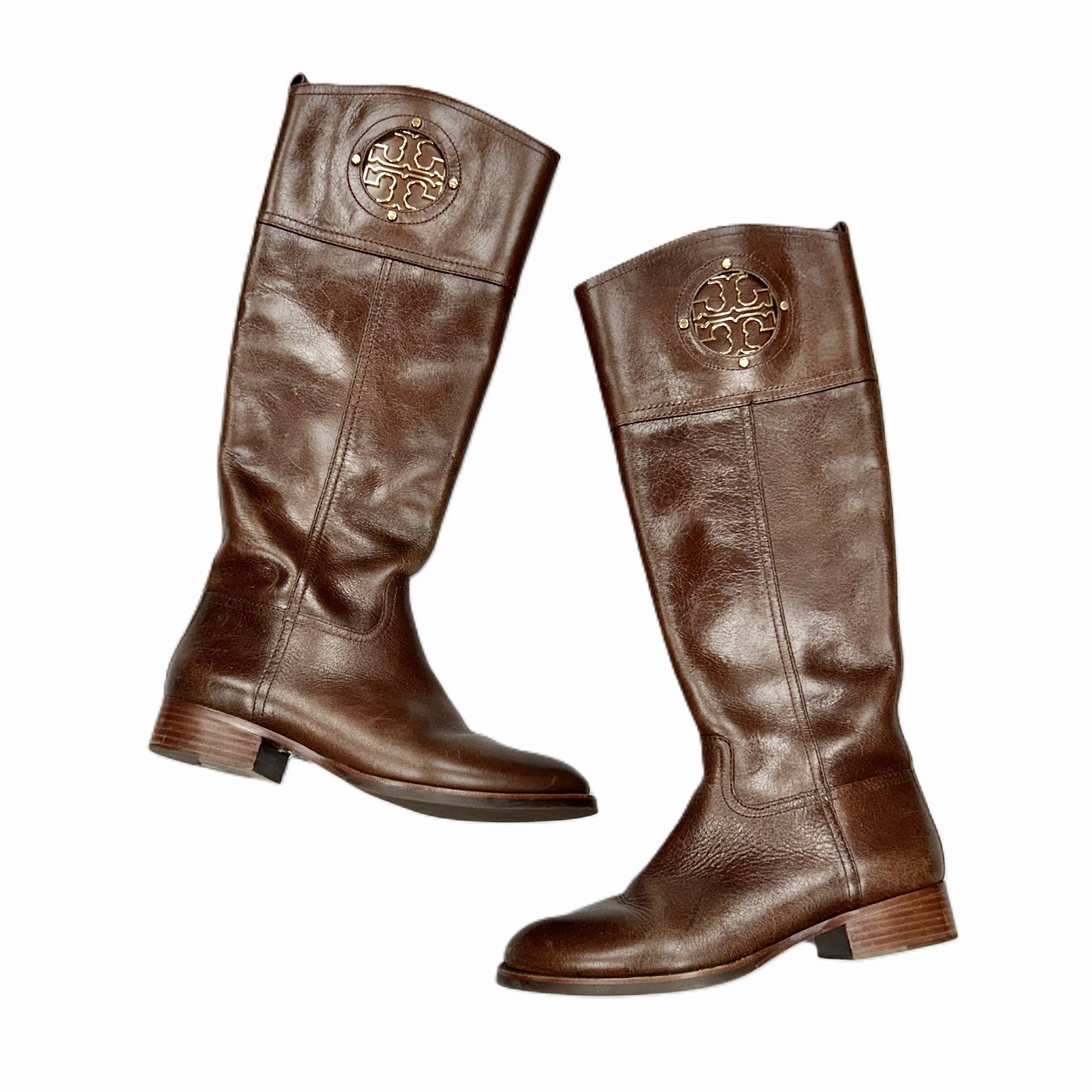 Boots Designer By Tory Burch In Brown, Size: 6.5 Media Pop