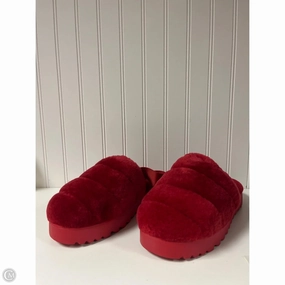 Slippers Designer By Ugg In Red, Size: 8 Snow Warm