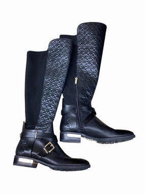 Breathable Design Boots Knee Flats By Vince Camuto In Black, Size: 7