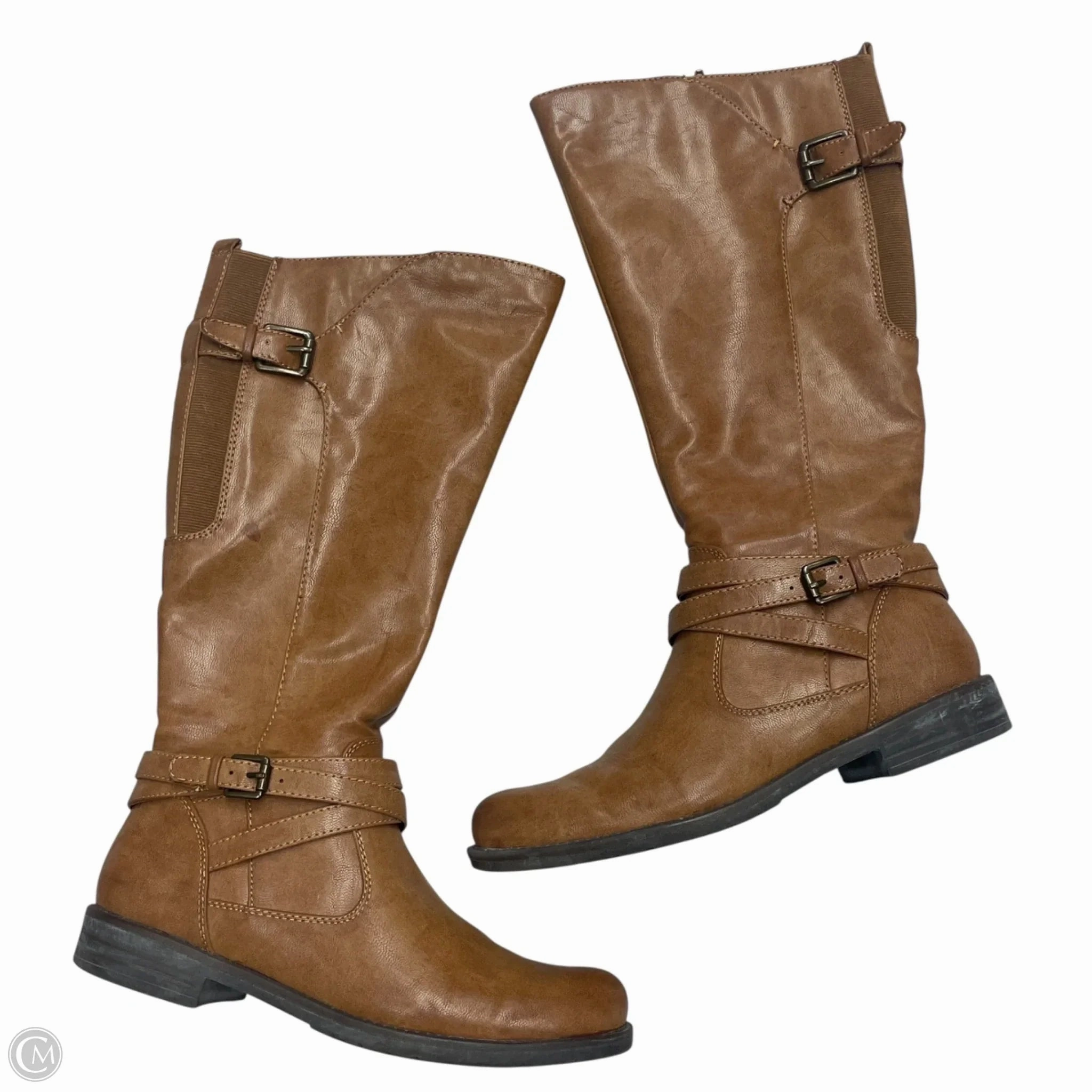 Quick Drying City Walking Boots Knee Flats By Bare Traps In Tan, Size: 9