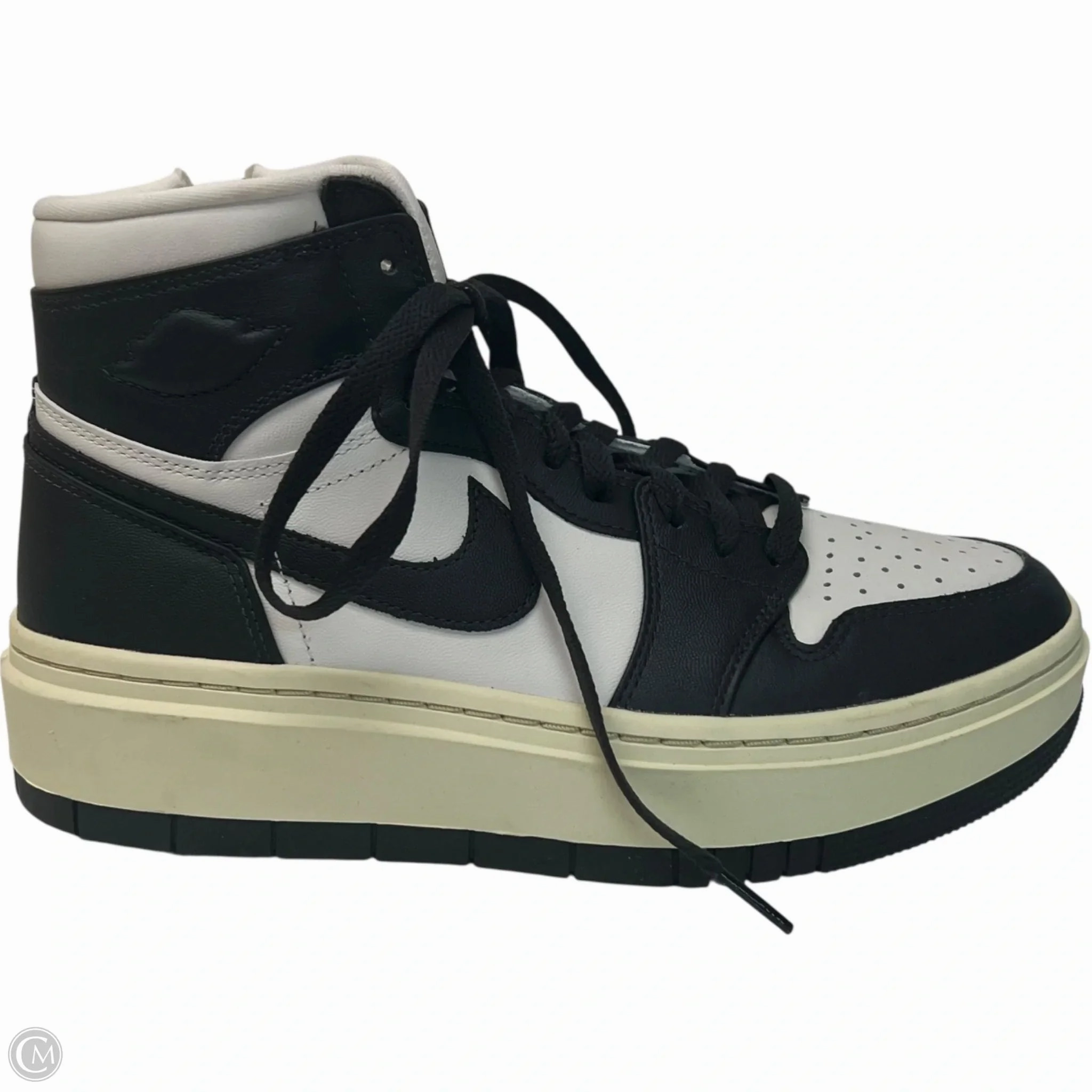 Neutral Alignment Design Abrasion resistant Shoes Luxury Designer By Jordan In Black & White, Size: 9.5