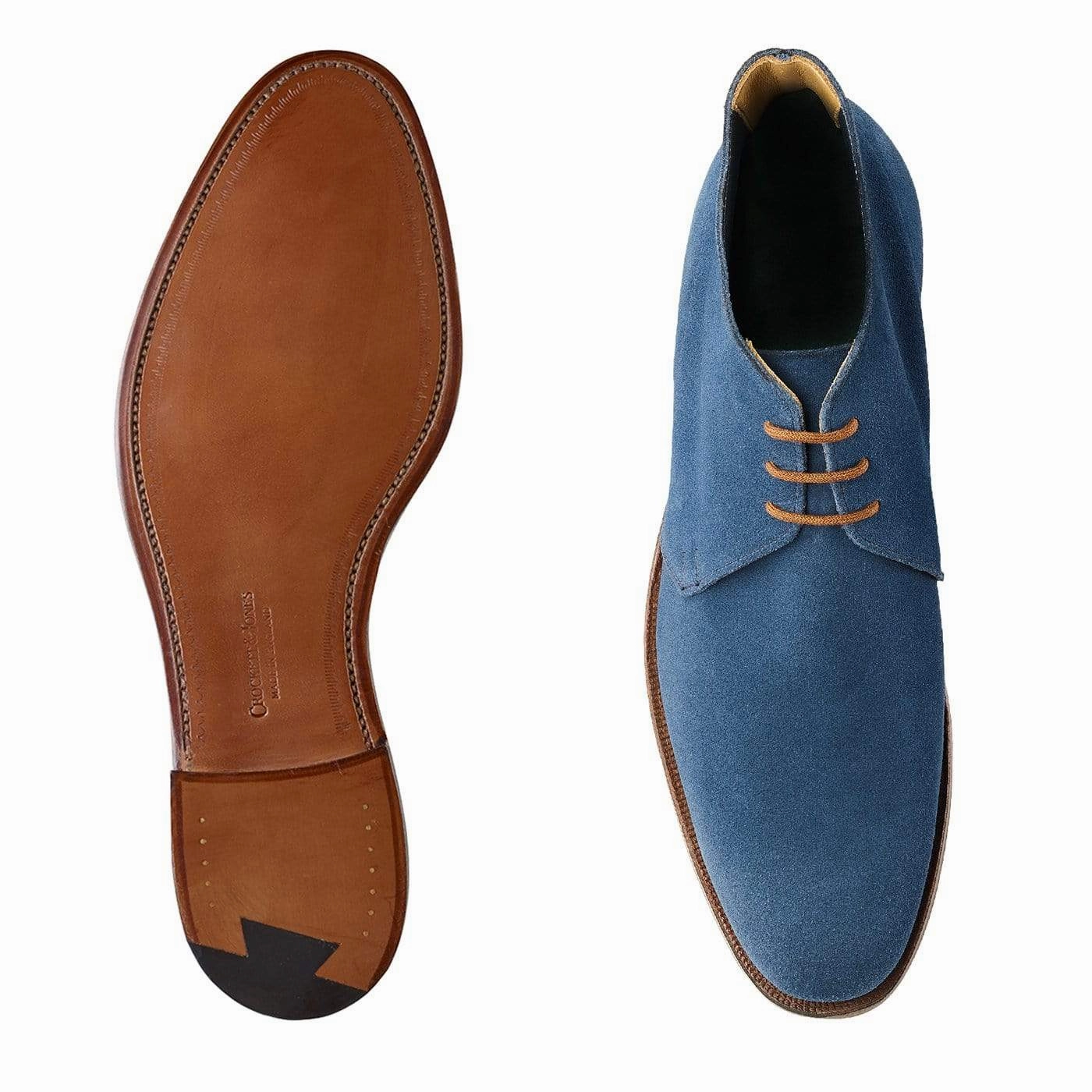 Chukka Mid-Blue Suede Neutral design Anti Slip Traction