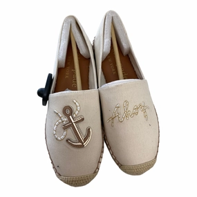 Cream Shoes Designer Kate Spade, Size 8 Clean White Star Edge