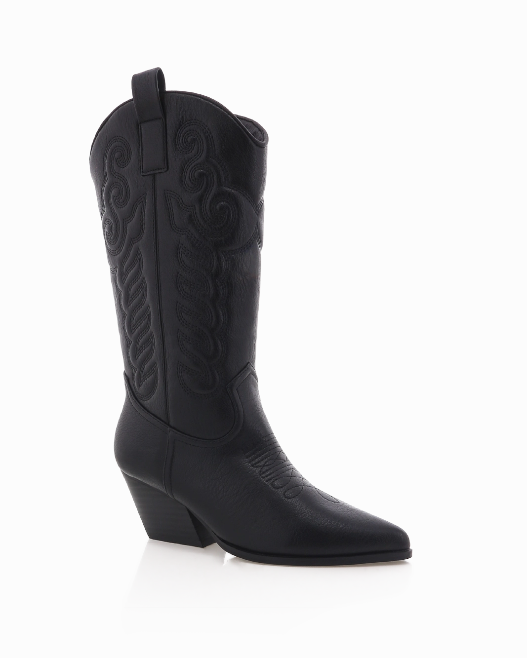 Biker Tough Velvet Texture ZAYLIA - BLACK