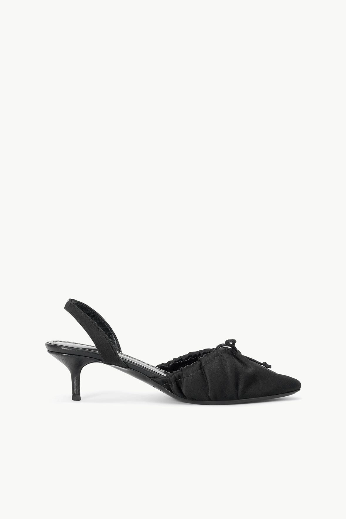 Velvet Rich Canvas Cool ALBA BALLET SLINGBACK | BLACK SATIN