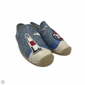 Shockproof Friction Free Inner Seams Shoes Designer By Michael Kors In Blue, Size: 8.5