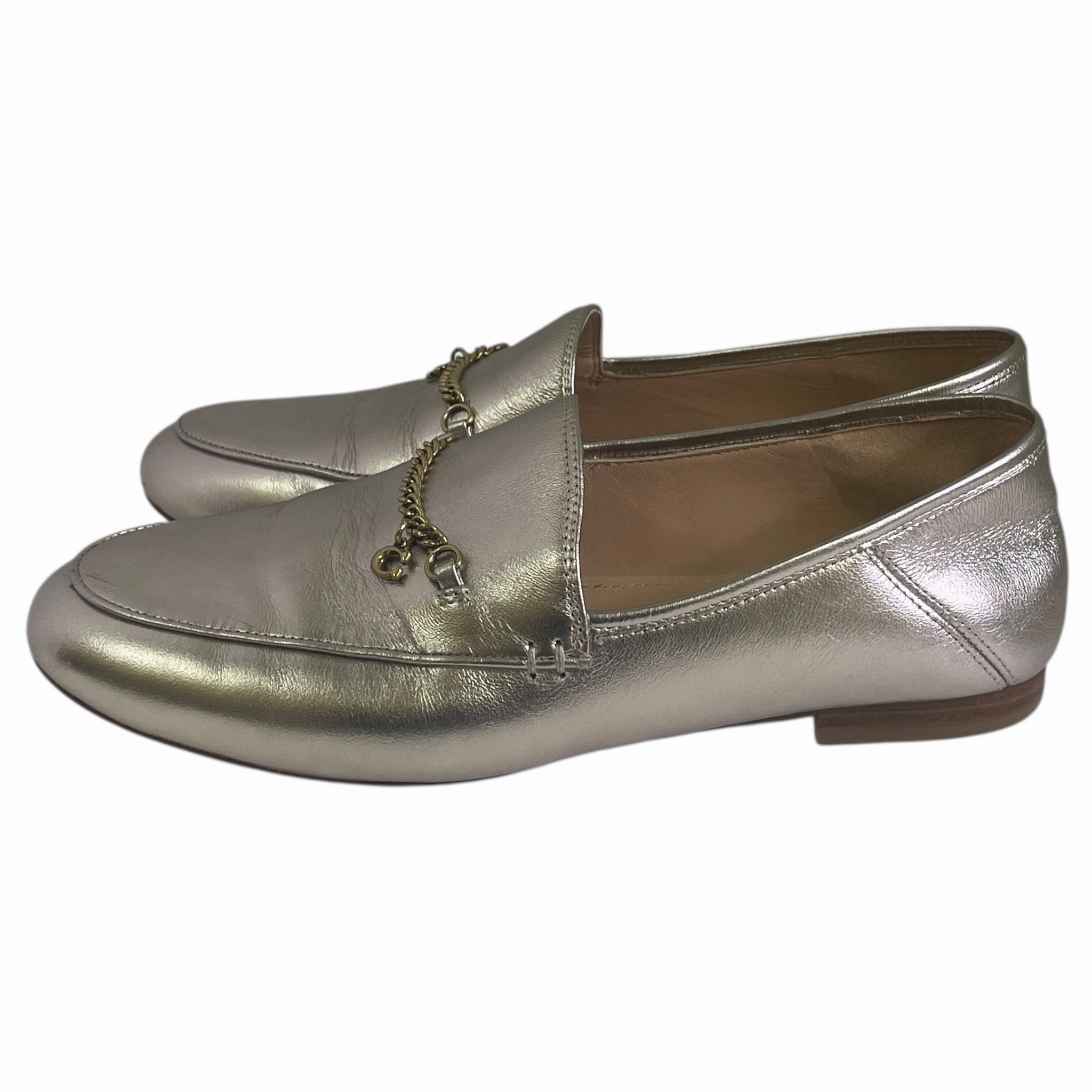 Lightweight EVA Midsole Shoes Designer By Coach In Gold, Size:8