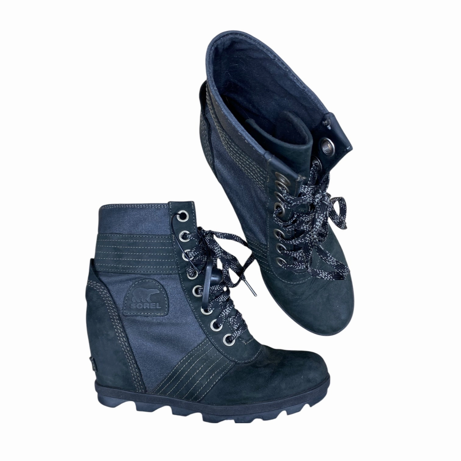 Outfit Key Boots Designer By Sorel In Black, Size: 8.5