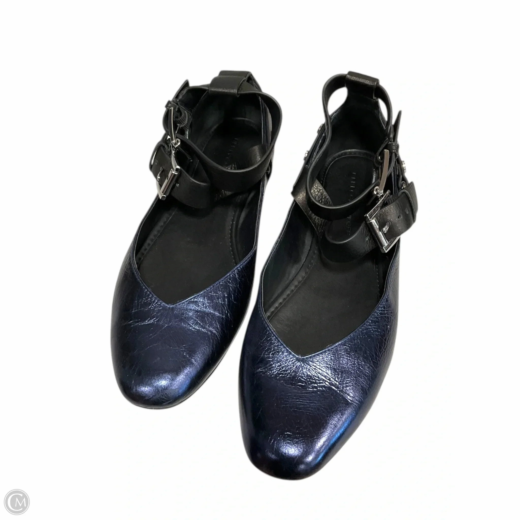 Shoes Designer By Rebecca Minkoff In Blue, Size: 8.5 Satin Glow Roomy Toe Box