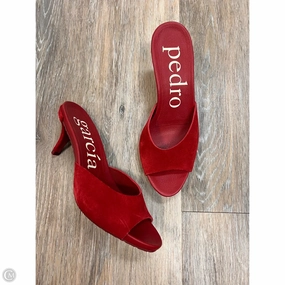 Sandals Heels Designer By Pedro Garcia In Red, Size: 8/38 Neo Pop