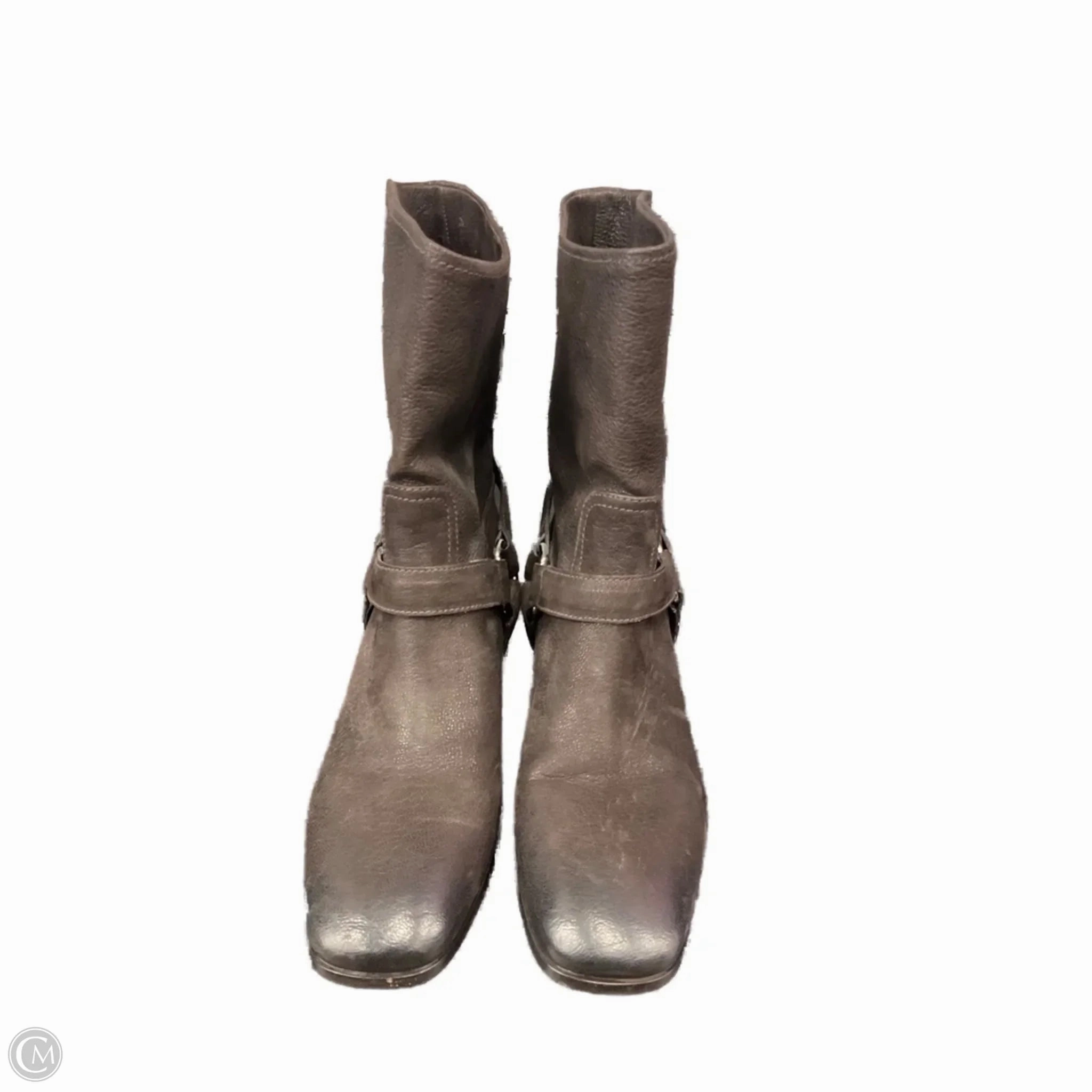 Zip Up Boots Luxury Designer By Prada In Brown, Size: 8