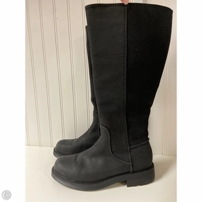 Boots Knee Heels By Clarks In Black, Size: 8 Slip-Resistant Sole Comfort Padding