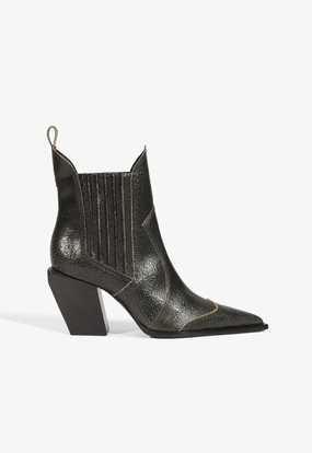 Dolly Leather Bootie Peace Step