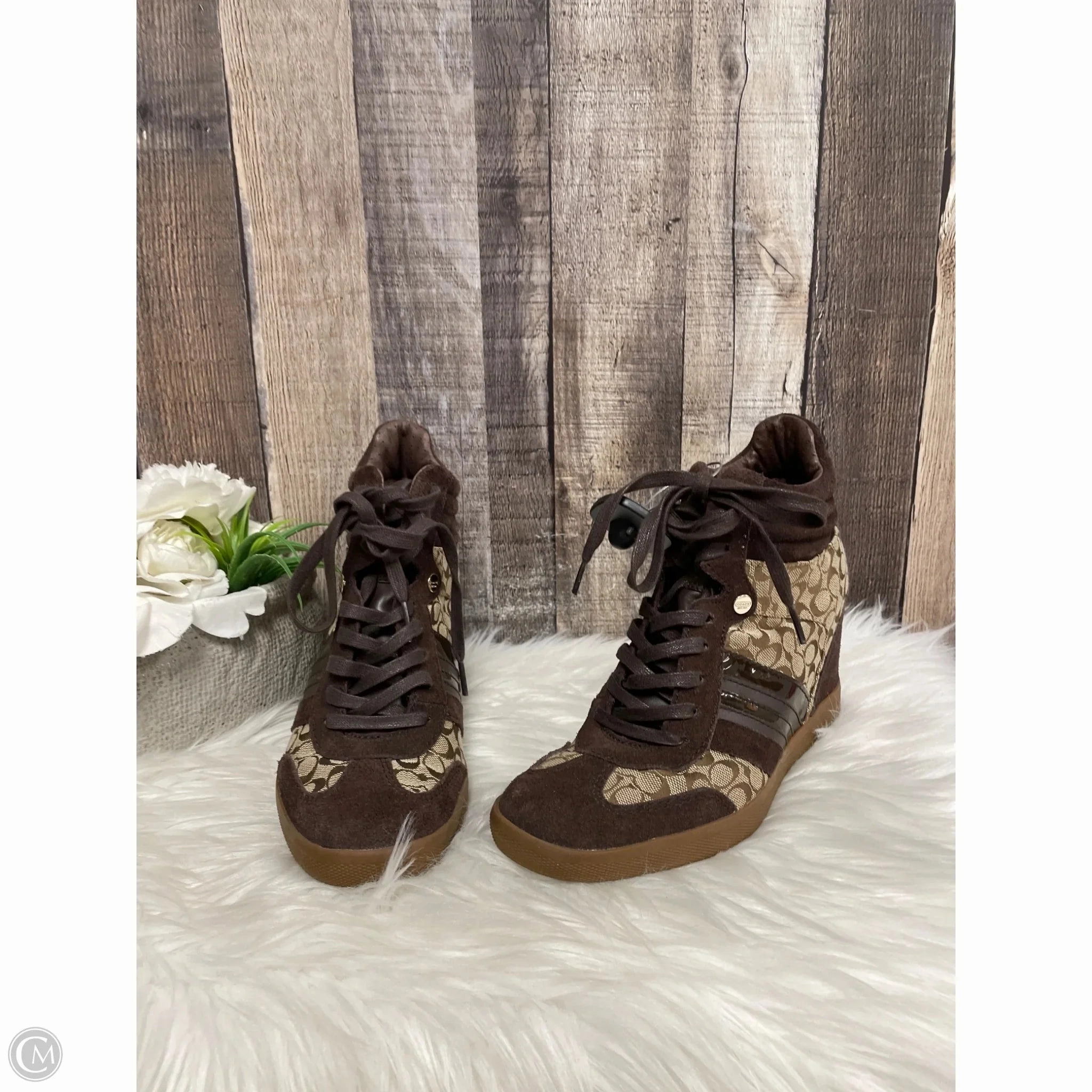 Boots Designer By Coach In Brown, Size: 8 Ergonomic City Adventure Padded collar