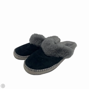 Beach Vibe Shoes Designer By Ugg In Black & Grey, Size: 8