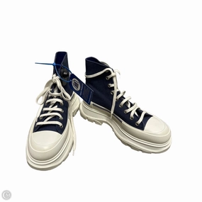 Shoes Luxury Designer By Alexander Mcqueen In Blue & White, Size: 10.5 Calm Step King Walk