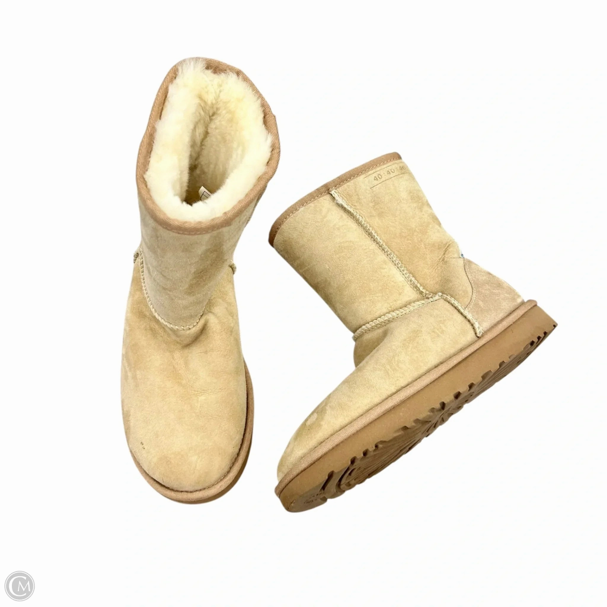 Boots Designer By Ugg In Blue & Cream, Size: 6 Palm Base Teen Edge