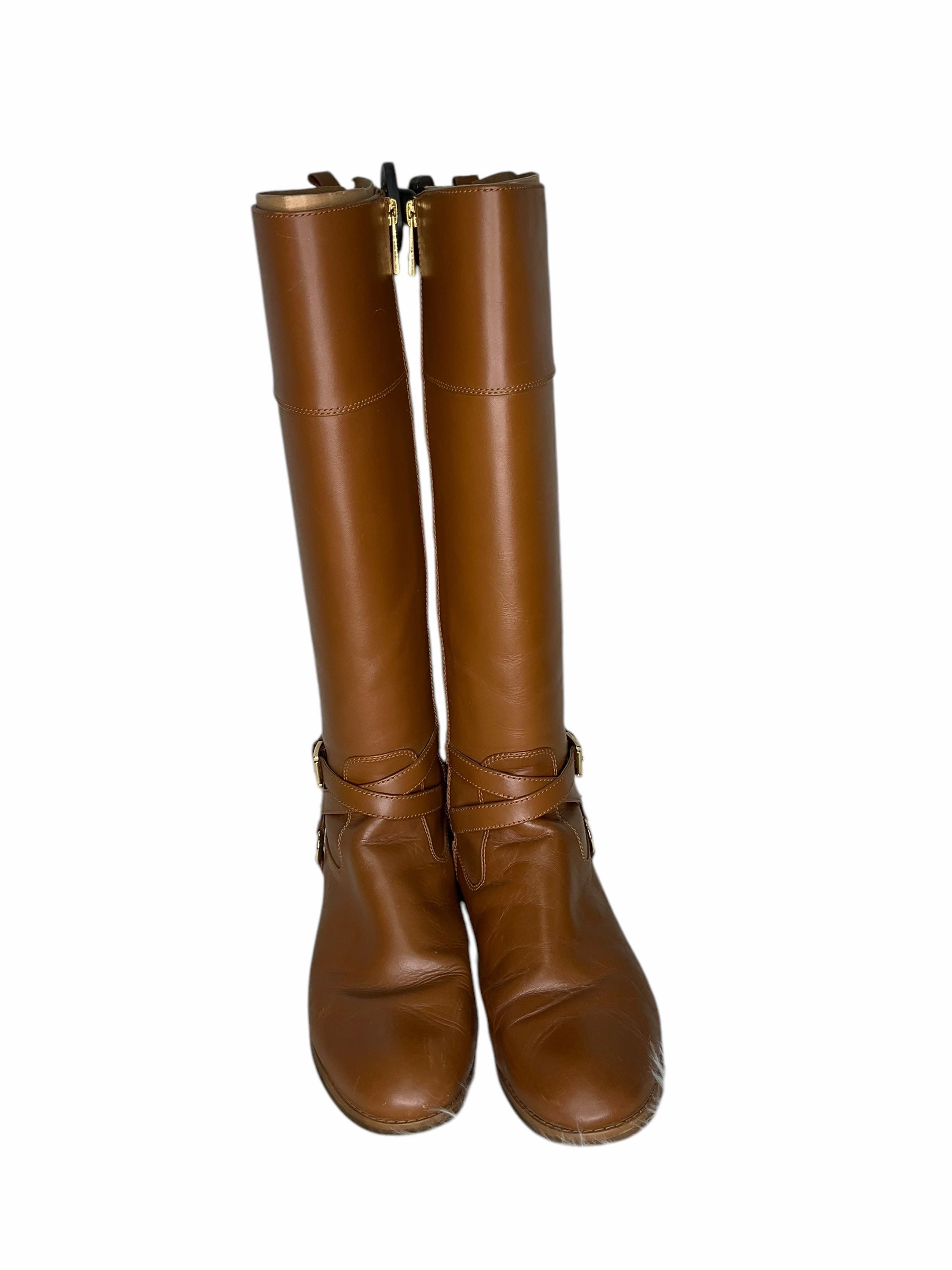 Antique Glow Boots Designer By Michael Kors In Tan, Size: 9