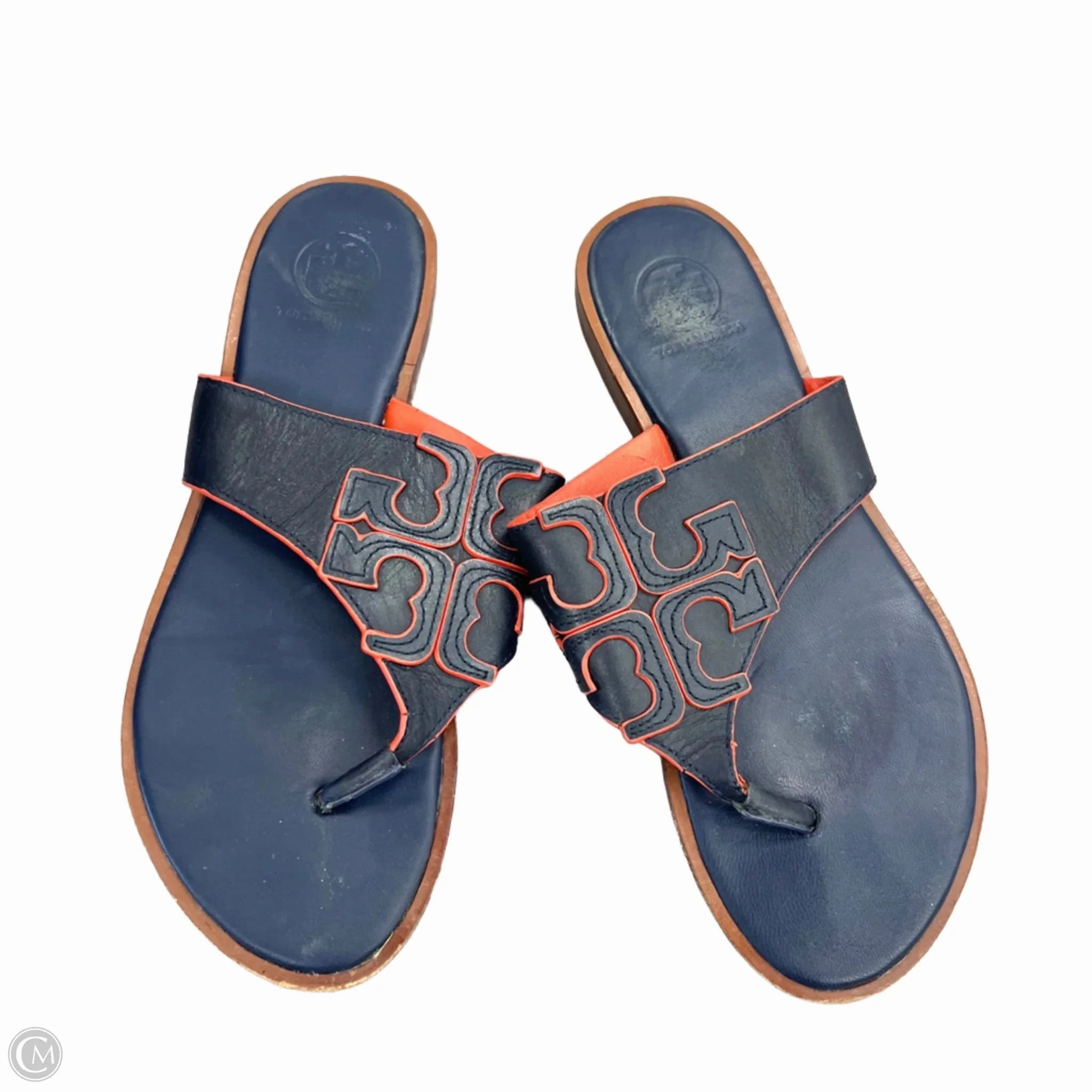 Ergonomic Design Sandals Designer By Tory Burch In Navy, Size: 6