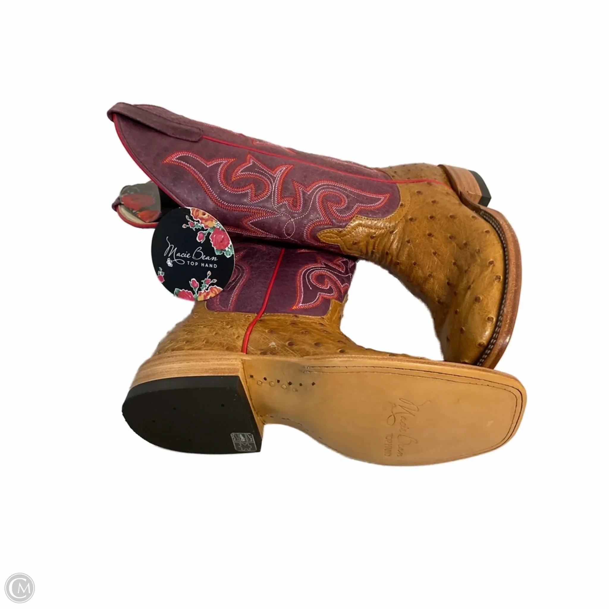 Boots Western By Cmb In Purple & Tan, Size: 6 Superior Design Classic Color