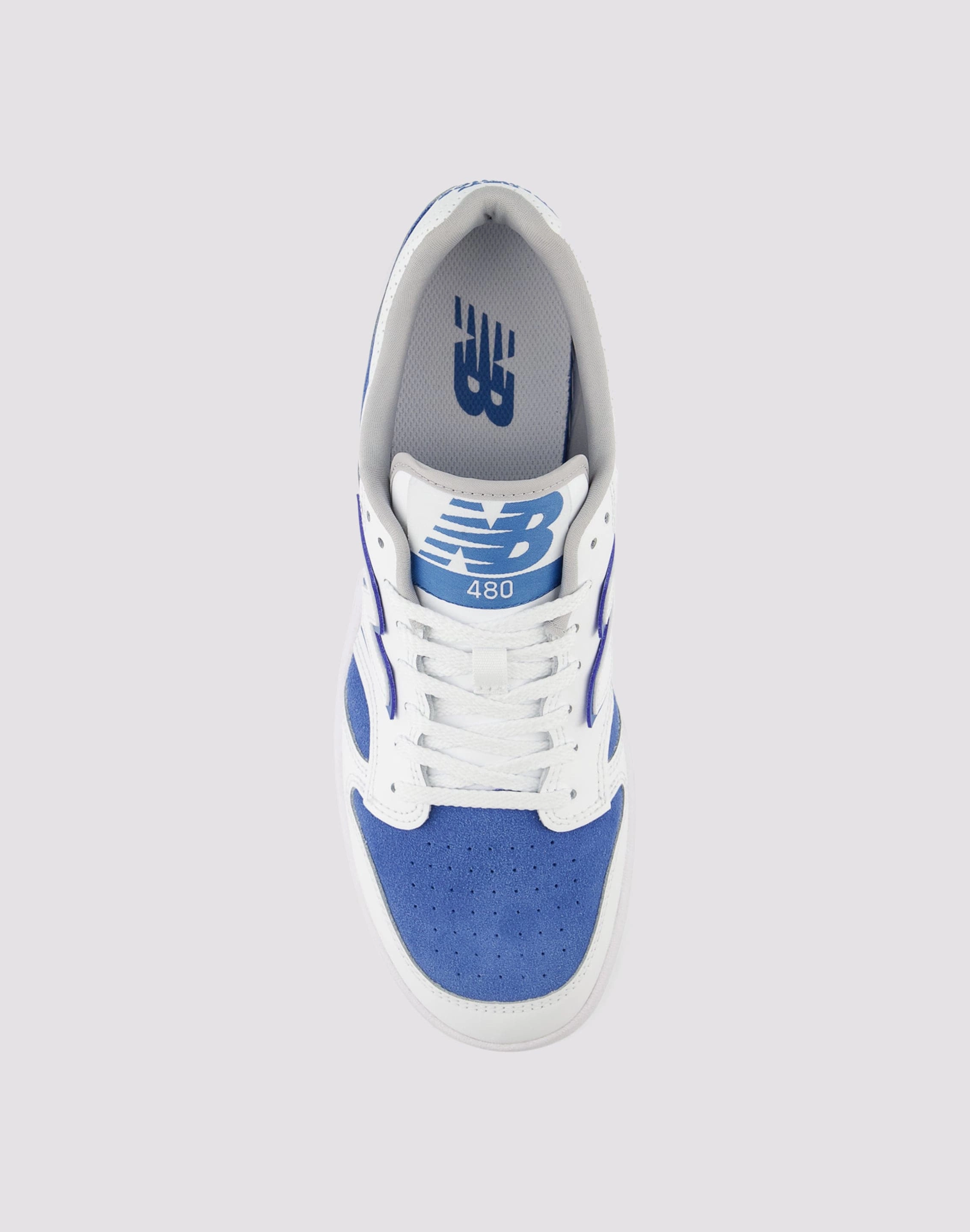 Leather Upper Soft Tone New Balance 480 "White/Royal"