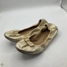 Shoes Luxury Designer By Ferragamo In Gold, Size: 5.5 Track Run Ergonomic Cold Weather