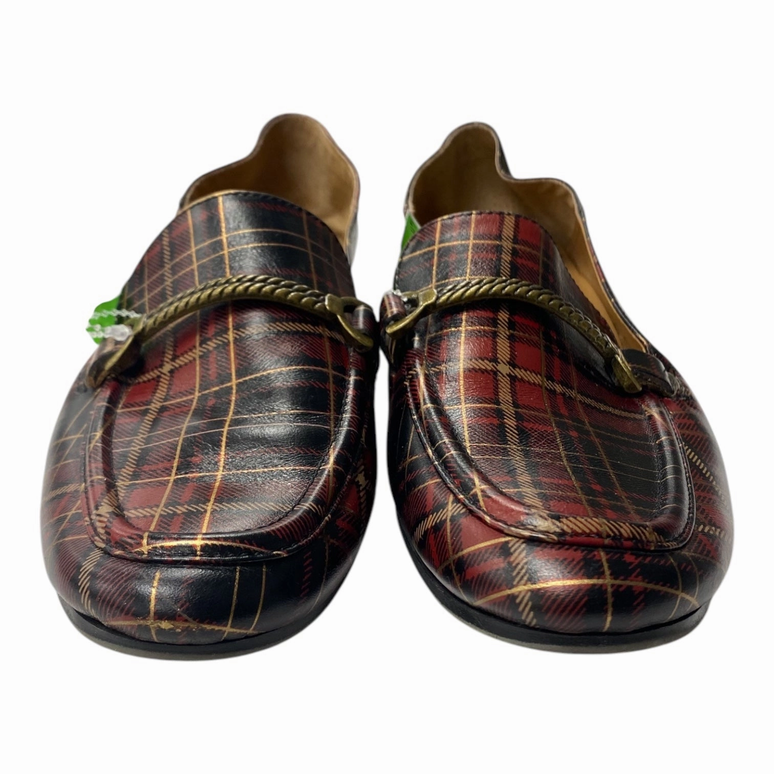 Happy Move Garden Mood Shoes Designer By Patricia Nash In Plaid Pattern, Size:10