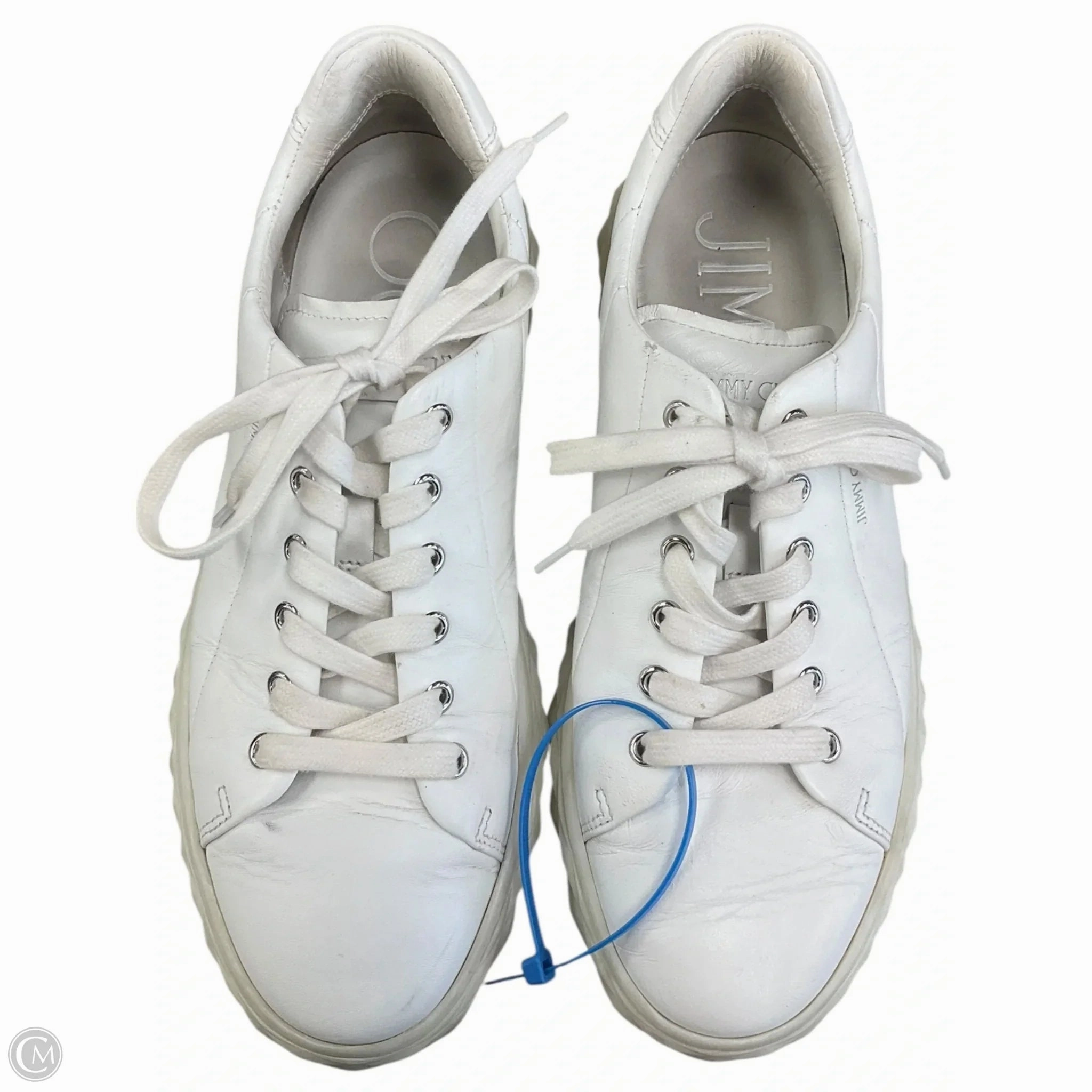 Comfort Enhancement Shock Absorption Technology Shoes Luxury Designer By Jimmy Choo In White, Size: 8.5