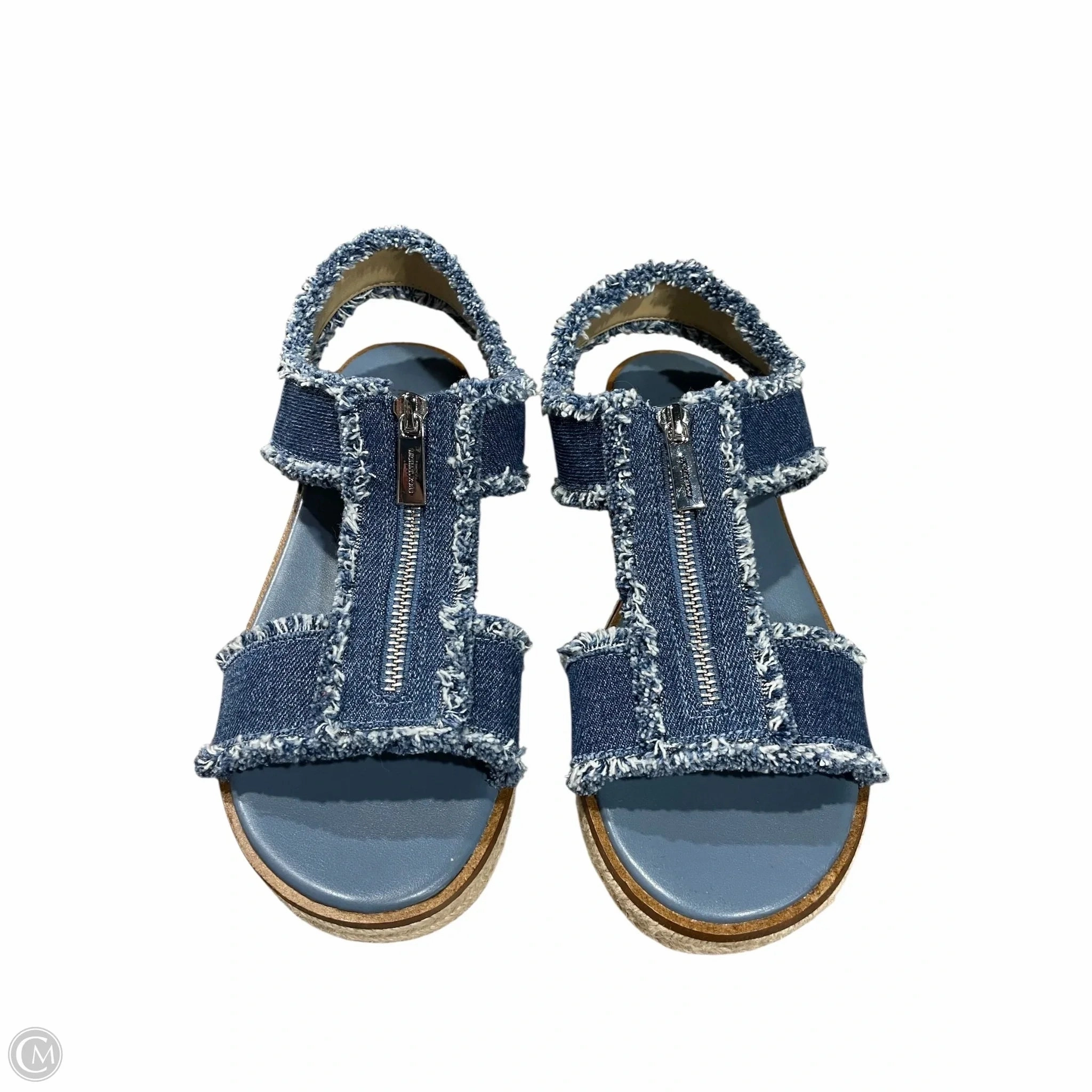 Sandals Designer By Michael Kors In Blue Denim, Size: 8 Path Free Work Life