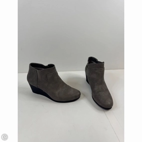 Boots Knee Heels By Life Stride In Grey, Size: 8.5 Classic Appeal Pull on