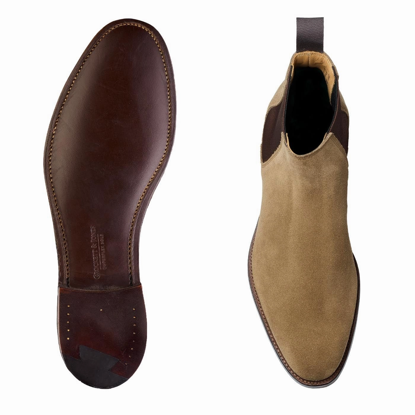 Comfortable Heel Counter lace up closure Epsom Khaki Suede