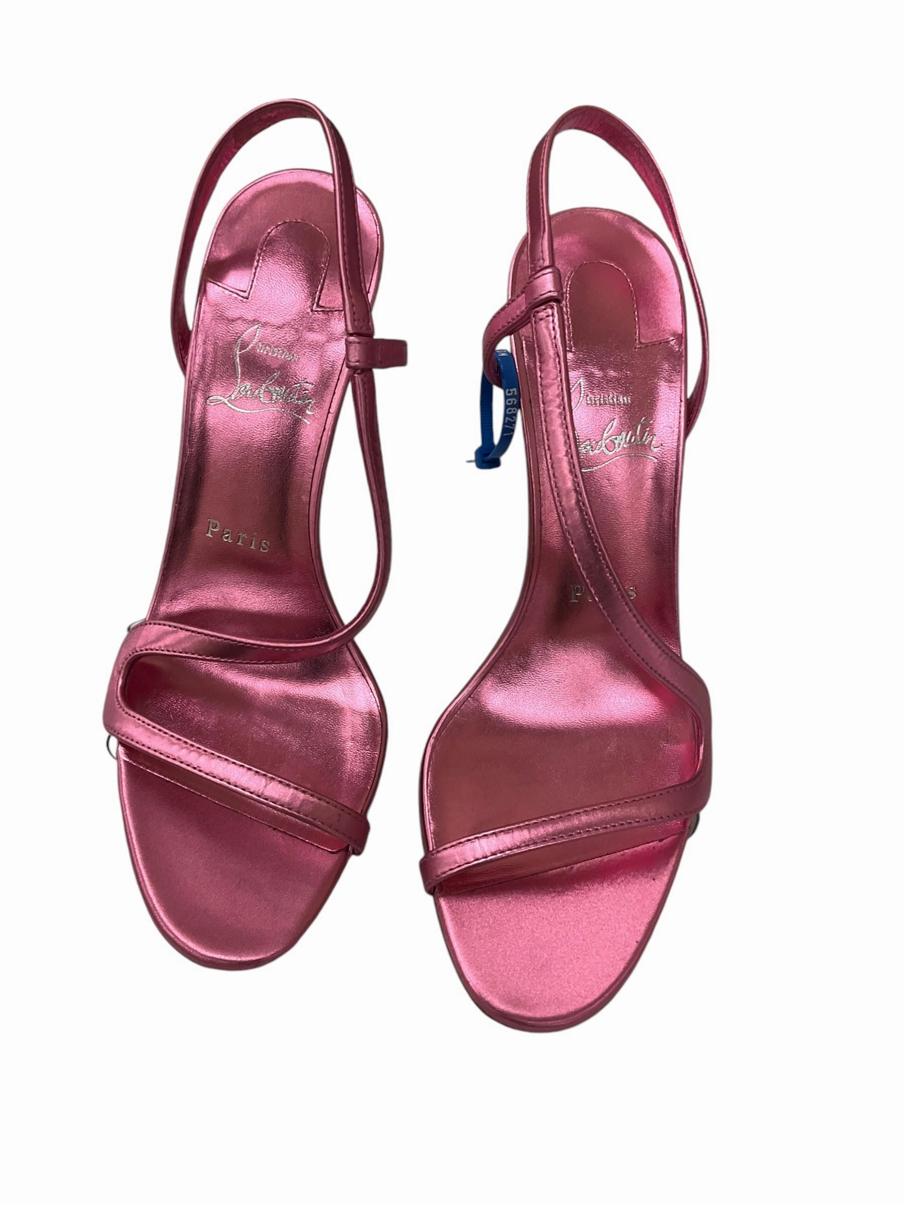 Pose Ready Style Base Sandals Luxury Designer By Christian Louboutin In Floral, Size: 8.5