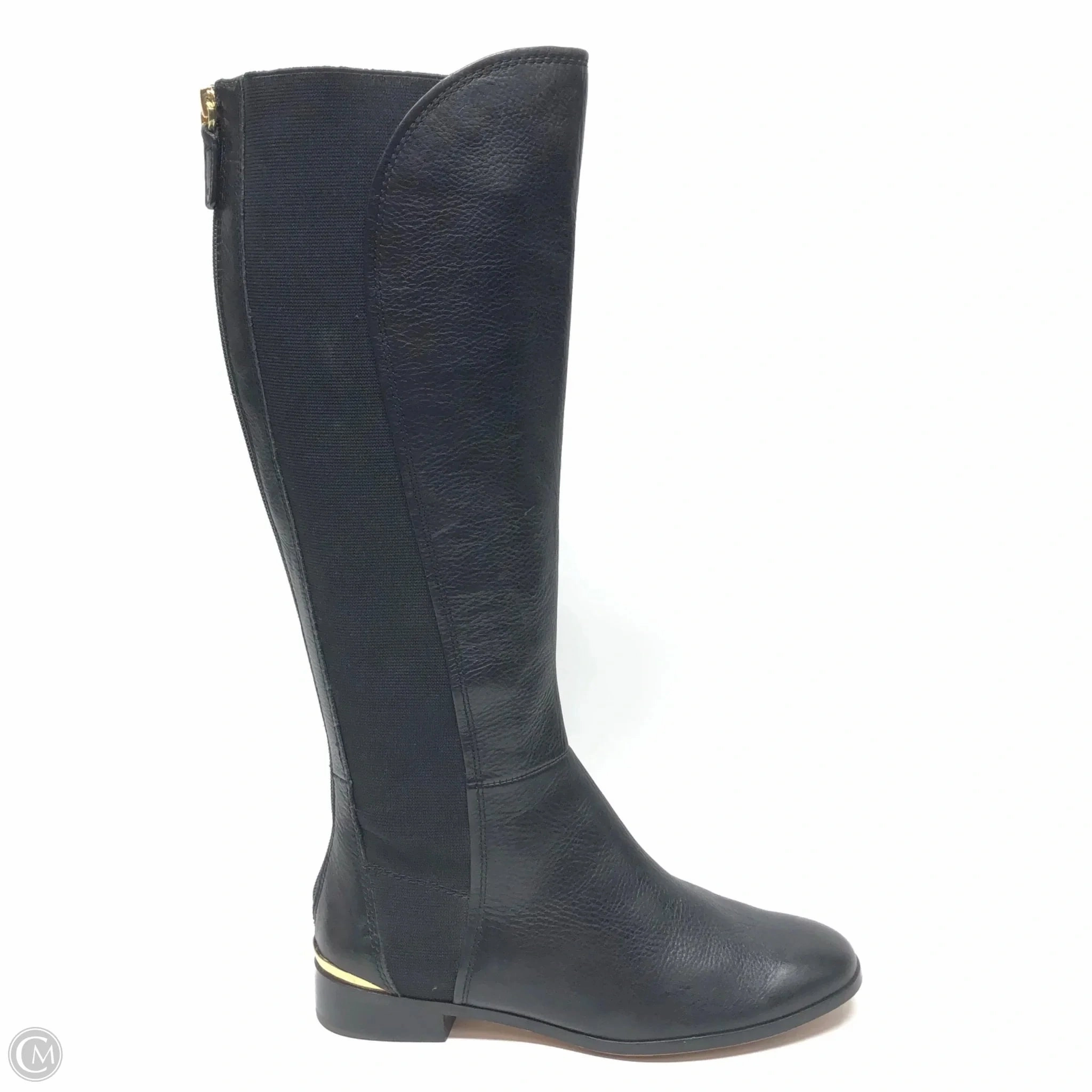 Open Toe Boots Knee Flats By Louise Et Cie In Black, Size: 7