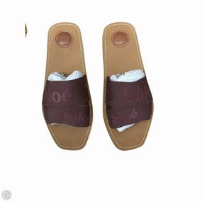Fight Mode Sandals Luxury Designer By Chloe In Maroon, Size: 11