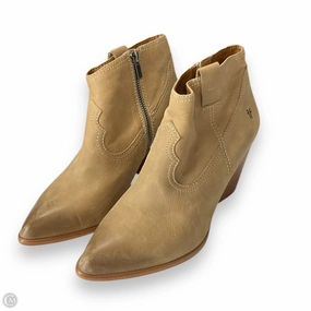 Dance Mode Rich Glow Boots Designer By Frye In Beige, Size: 8