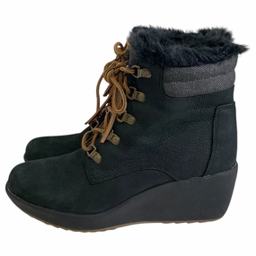 Comfortable Padding Boots Knee Heels By Cme In Black, Size:7.5