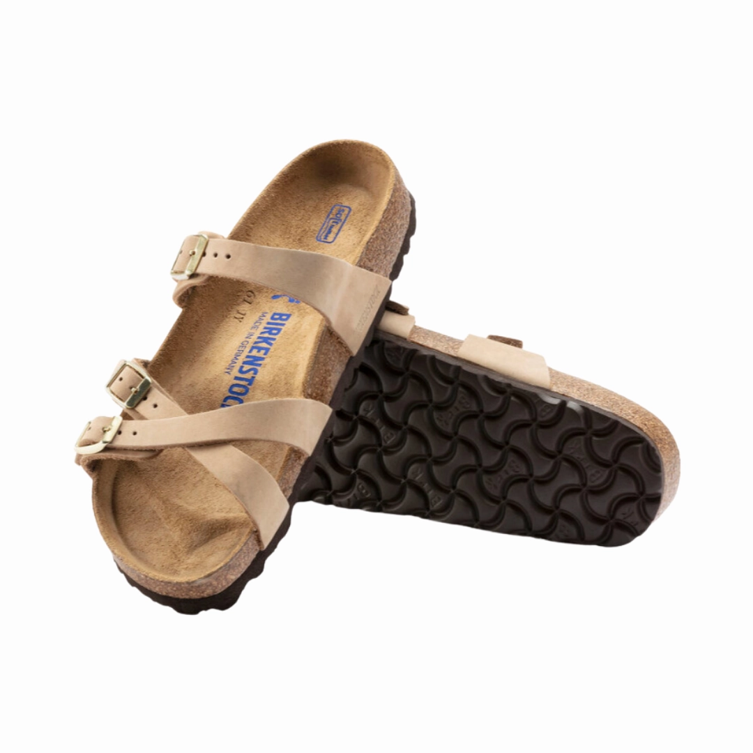 Women's Franca Soft Footbed (Nubuck Leather) - Sandcastle Timeless Lifestyle Slides Style Ready Shoes