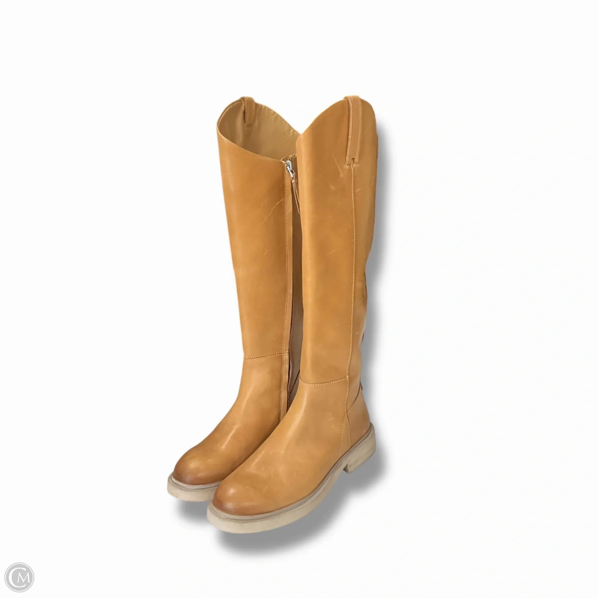 Boots Knee Flats By Sam Edelman In Tan, Size: 6 Minimalist Appeal