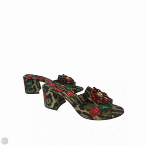 Style Goal Sandals Luxury Designer By Dolce And Gabbana In Animal Print, Size: 7