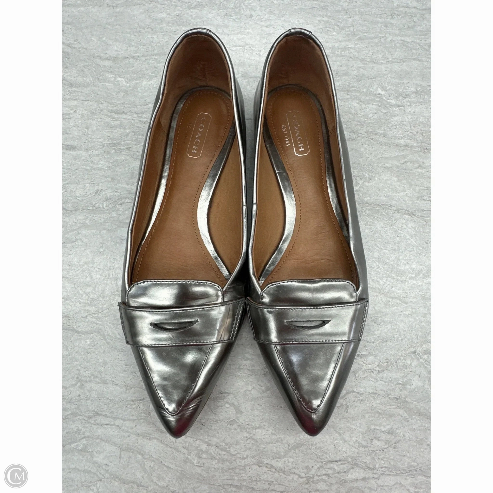 Shoes Designer By Coach In Silver, Size: 6 Harbor Mood