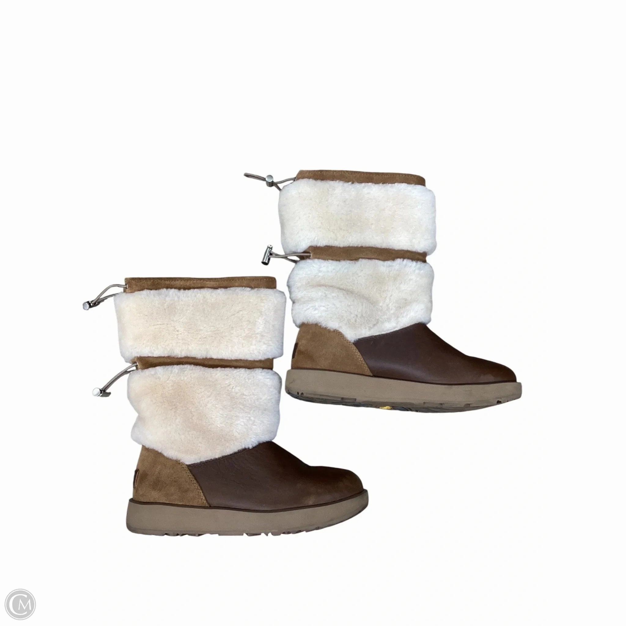 Media Pop Boots Designer By Ugg In Brown, Size: 6