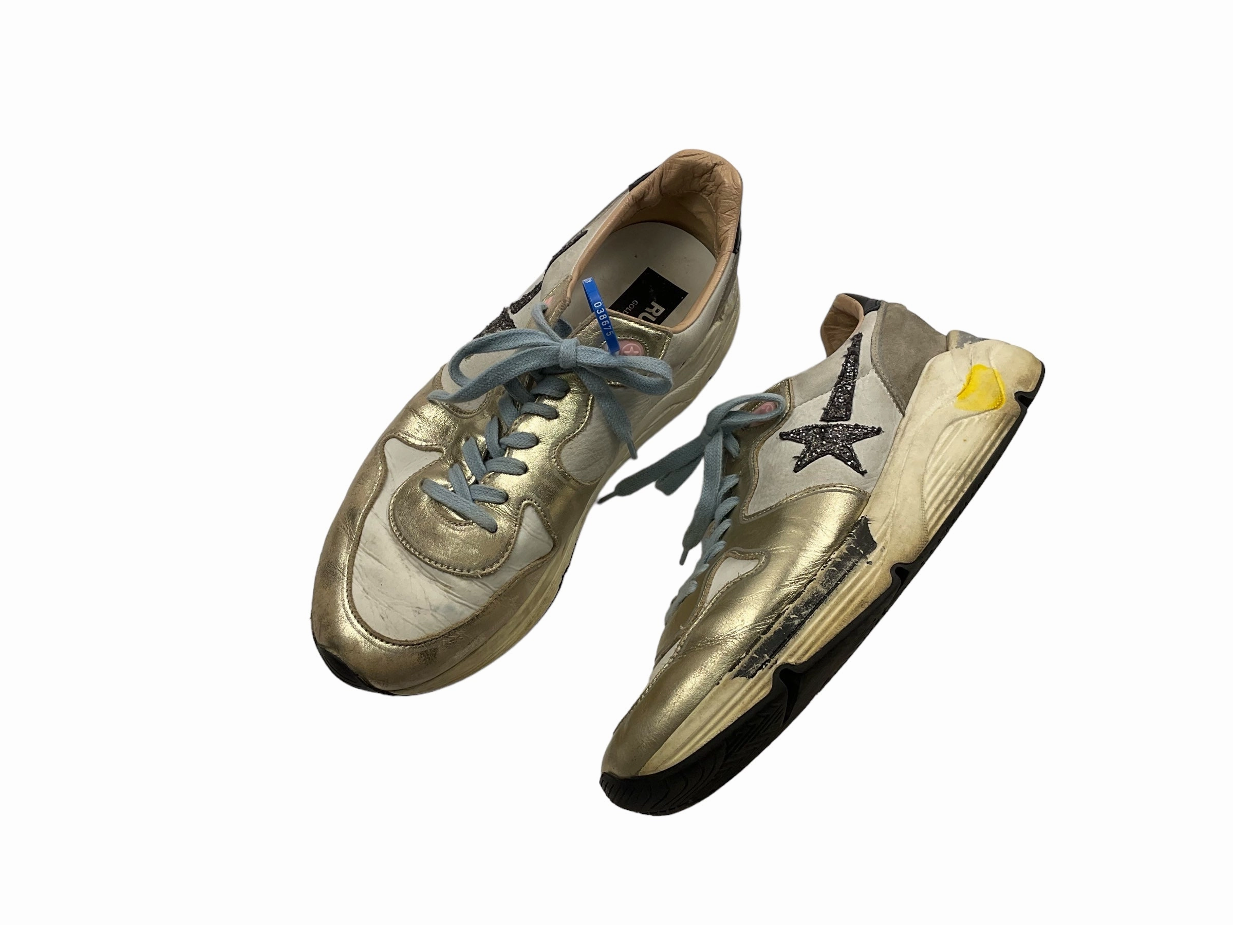 Dance Floor Gold Black Shoes Luxury Designer Golden Goose, Size 11