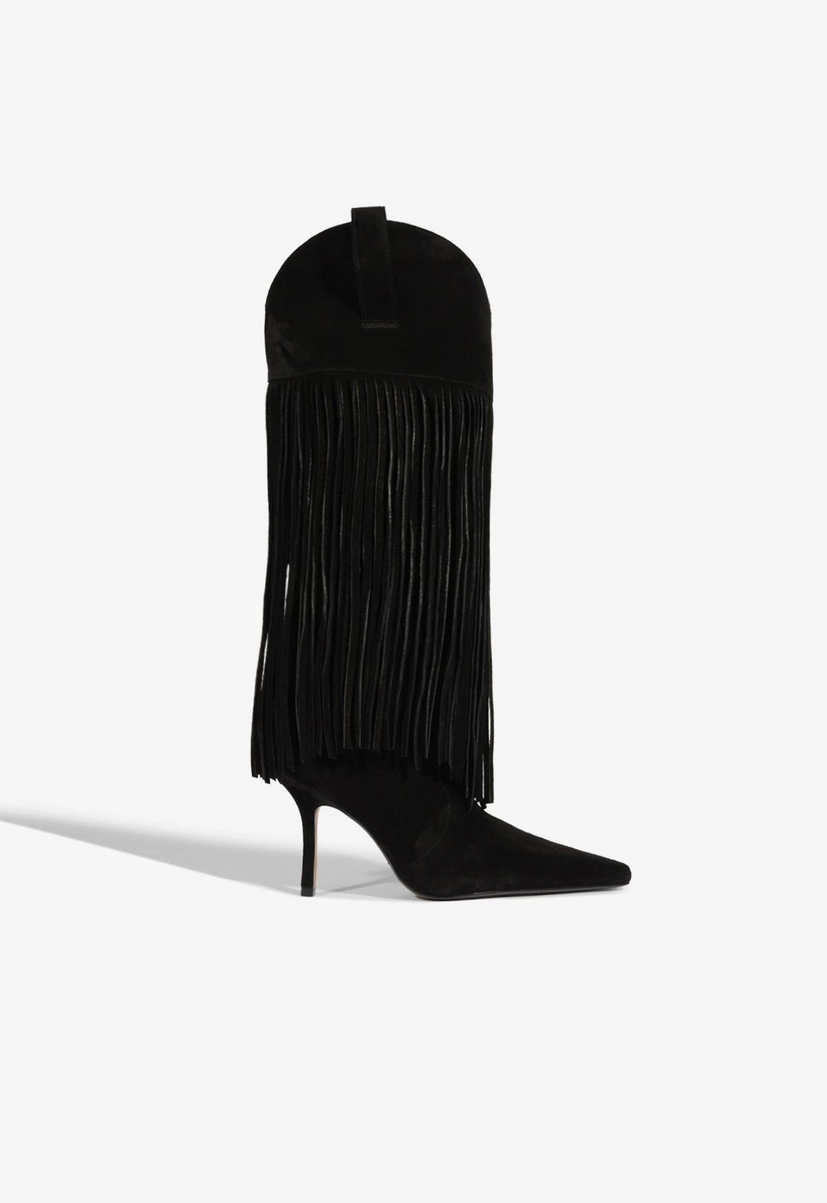 Dynamic Edge Raffaela Up Fringes Stiletto Suede Boot