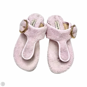 Peace Mood Sandals Designer By Coach In Pink, Size: 5.5