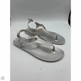 Sandals Designer By Michael Kors In Silver, Size: 11 Clear Glow