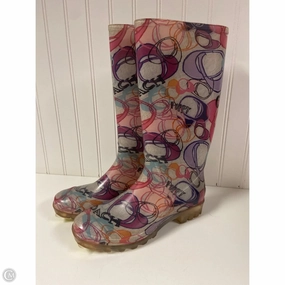 Boots Designer By Coach In Multi-colored, Size: 7 Stretchable Upper Non Restrictive Fit Design