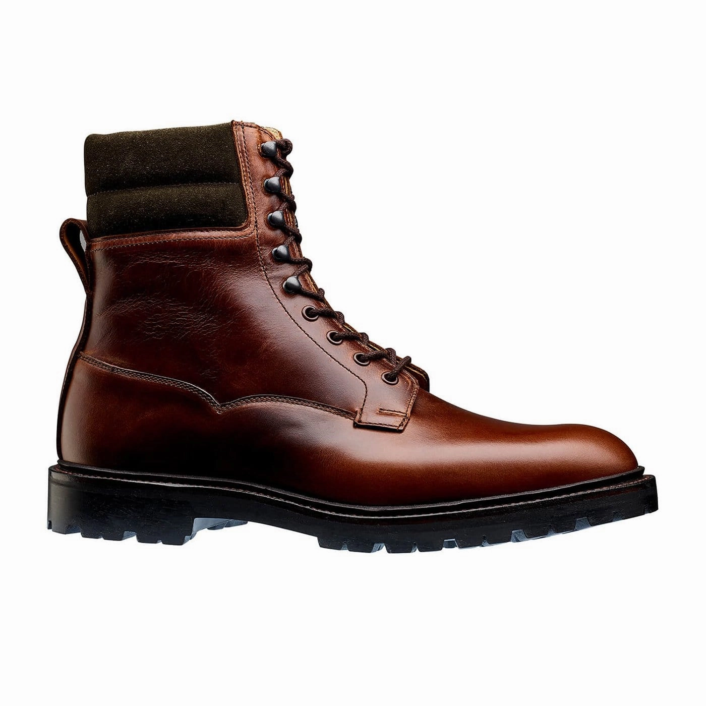 couple wear Insulated Urban Commute Ross Chocolate Hurricane Hide & Earth Green Suede Collar