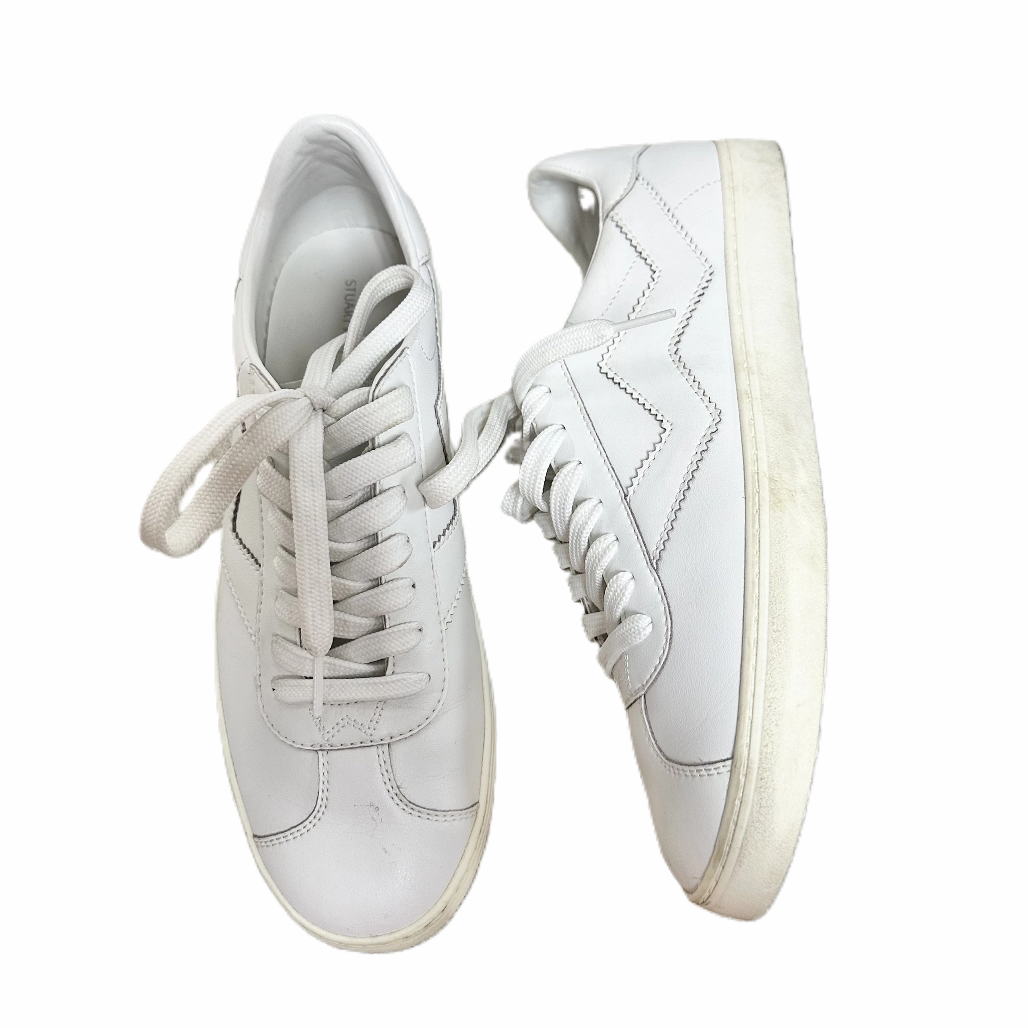 Track Run Shoes Designer By Stuart Weitzman In White, Size: 8.5