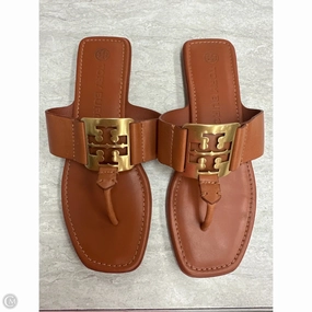 Weekend Casual Stone Grip Sandals Designer By Tory Burch In Tan, Size: 8