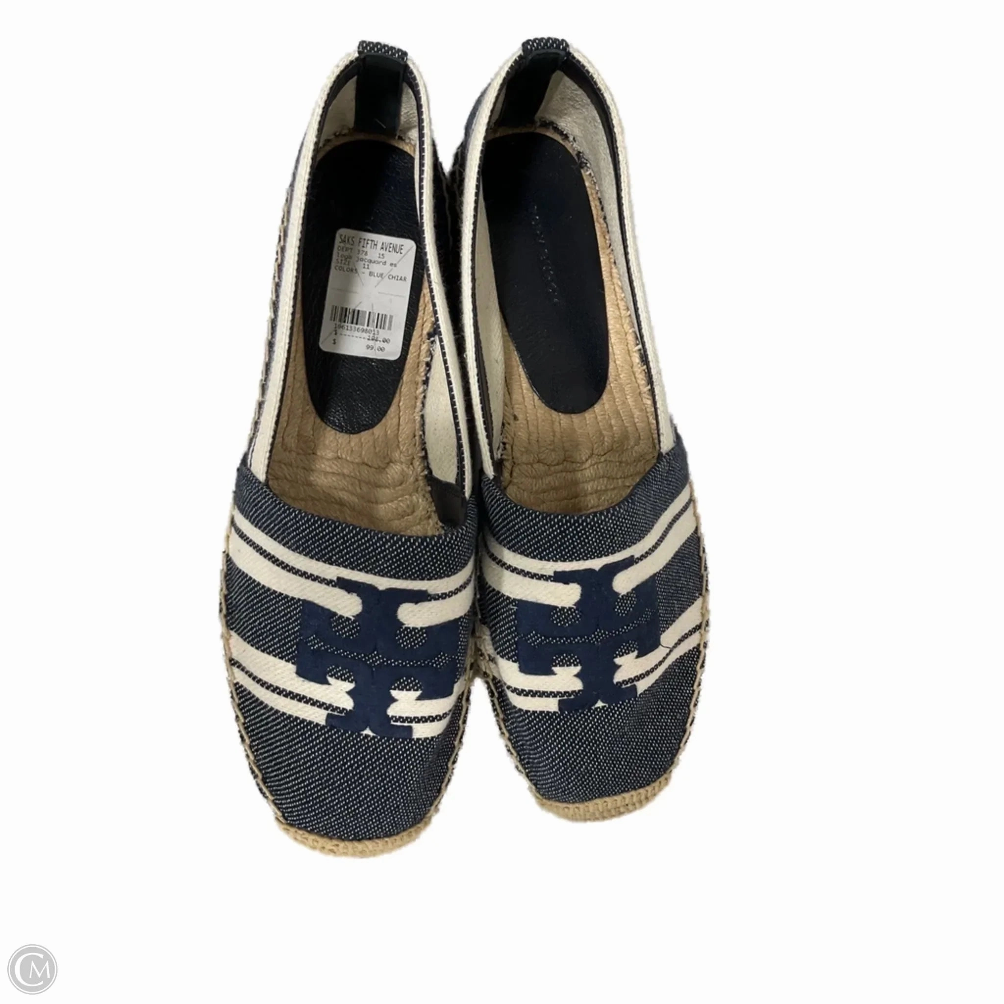 Shoes Designer By Tory Burch In Blue & White, Size: 11 Comfort Run Meta Move